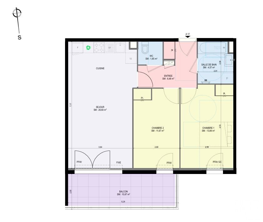 St-Raphael - 65m² - 3p.