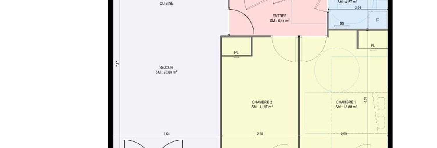 Appartement 3 Pièces 65 m² à vendre à Saint-Raphaël (83530)