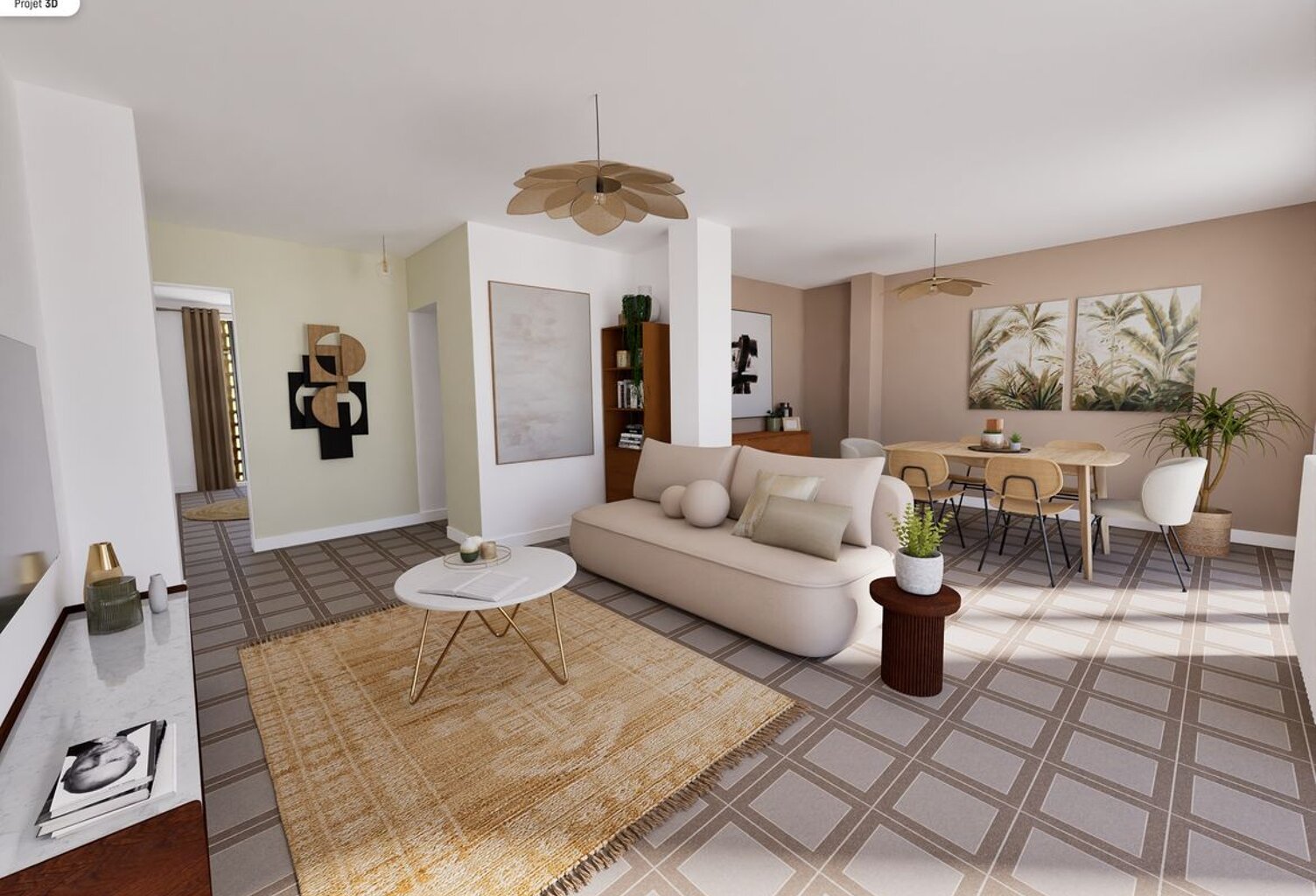 Appartement T4 de 80m² balcon, loggia et cave — photo 1
