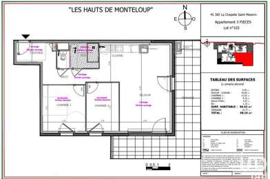Appartement 3 pièces 308500 €