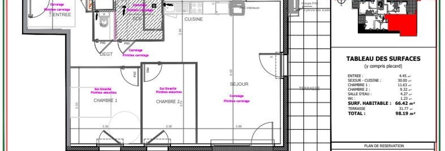 Appartement 3 Pièces 66 m² à vendre à La Chapelle-Saint-Mesmin (45380)