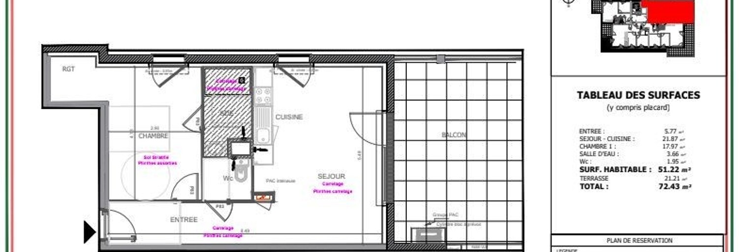 Appartement 2 Pièces 51 m² à vendre à La Chapelle-Saint-Mesmin (45380)