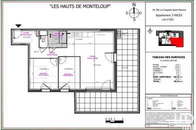 Appartement 3 pièces 301250 €