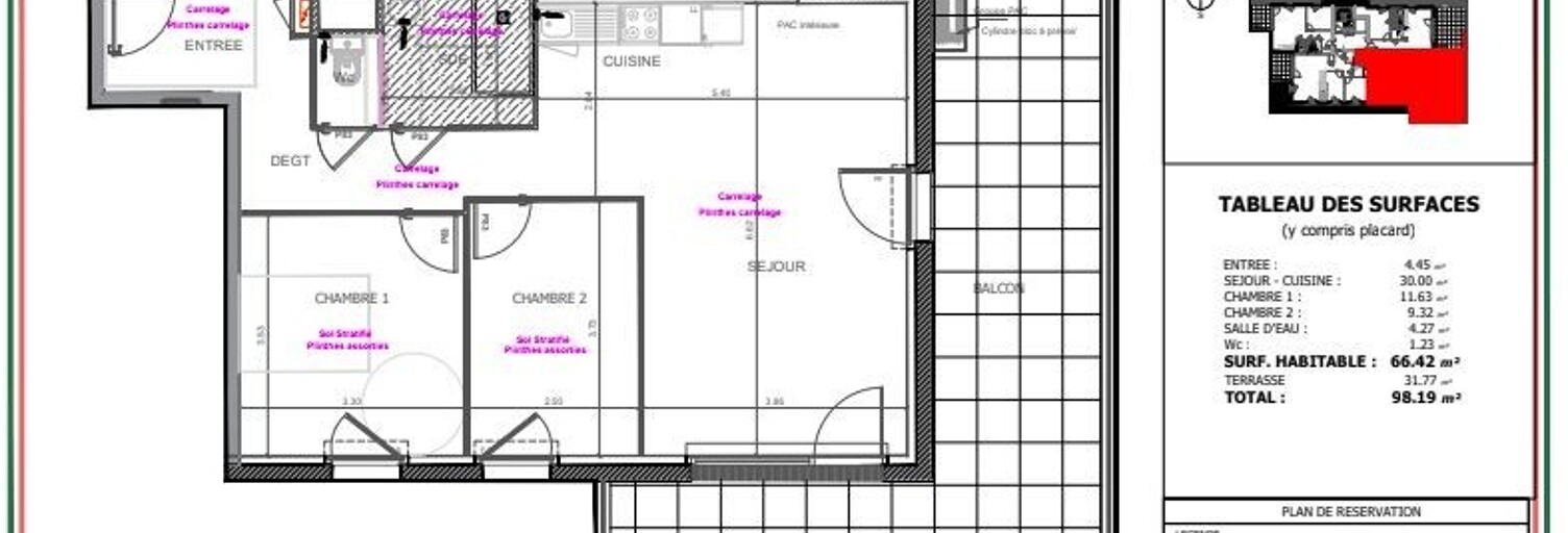 Appartement 3 Pièces 66 m² à vendre à La Chapelle-Saint-Mesmin (45380)