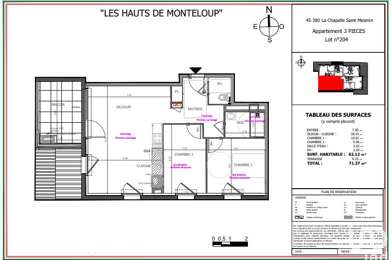Appartement 3 pièces 295500 €