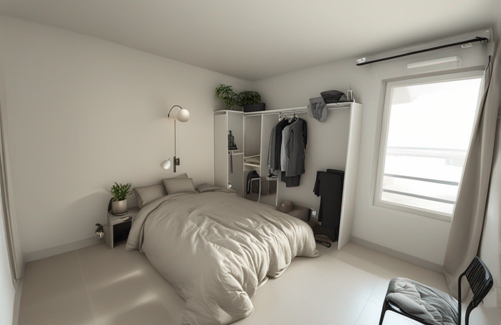 APT 2 pièces + Terrasse + Parking, quartier Antigone — photo 2