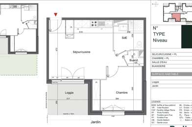 Appartement 2 pièces 268000 €