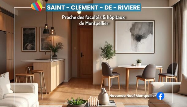 Appartement 2 pièces  à vendre Saint-Clément-de-Rivière 34980