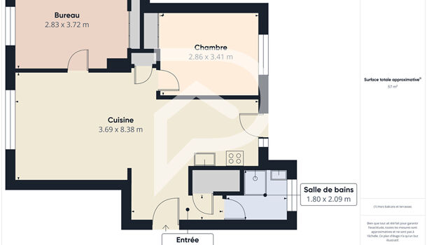 Appartement 3 pièces  à vendre Toulon 83200