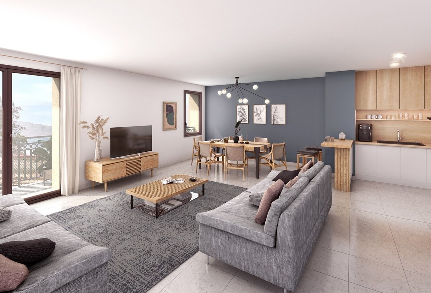 Bel appartement neuf vu lac Type 4 de 89 m² à Veyrier du Lac — photo 1
