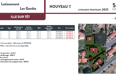 Terrain  84000 €