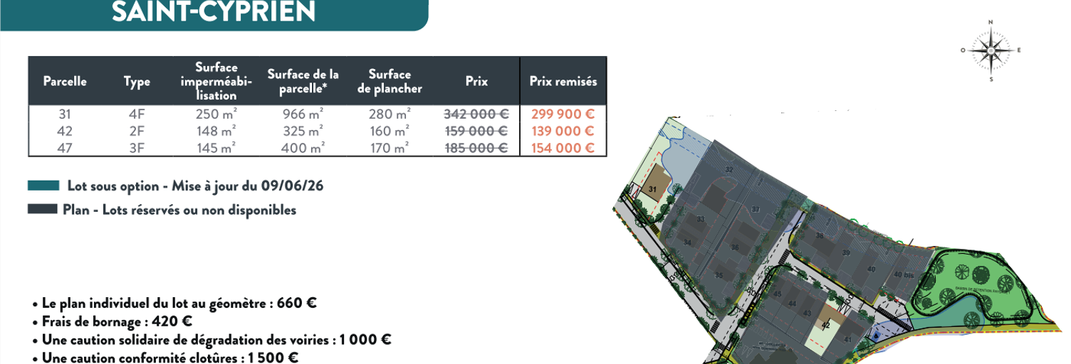 Terrain  325 m² à vendre à Saint-Cyprien (66750)