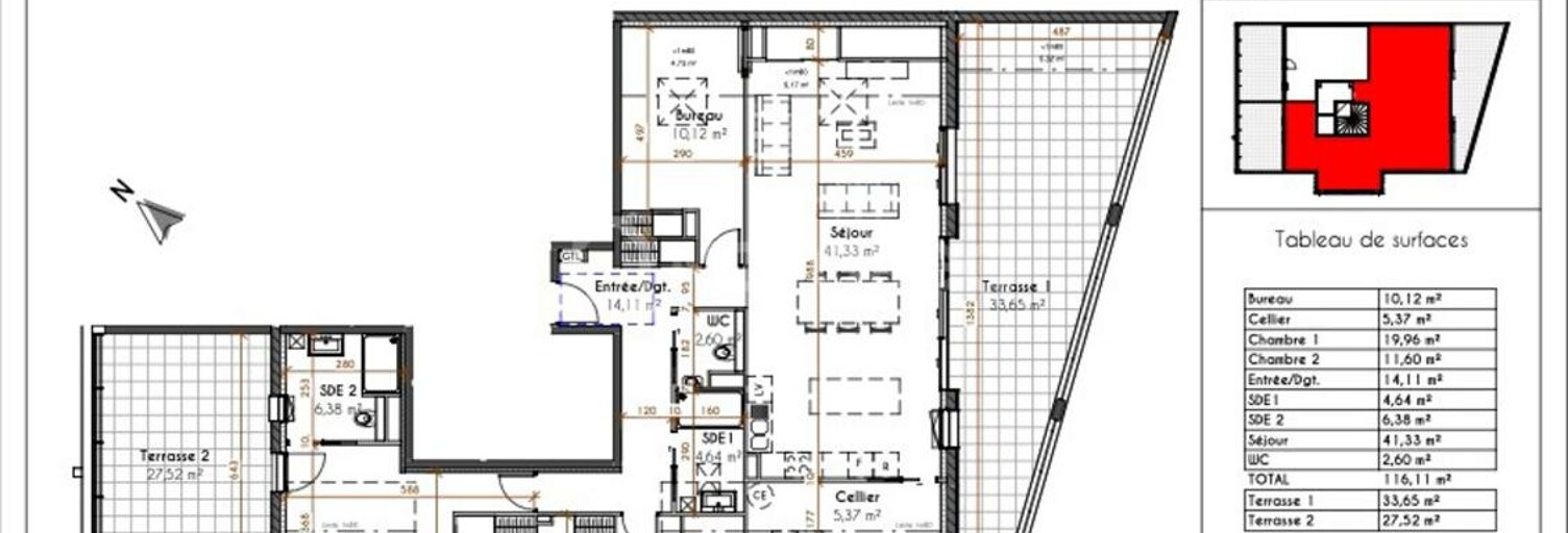 Appartement 5 Pièces 116 m² à vendre à Pau (64000)