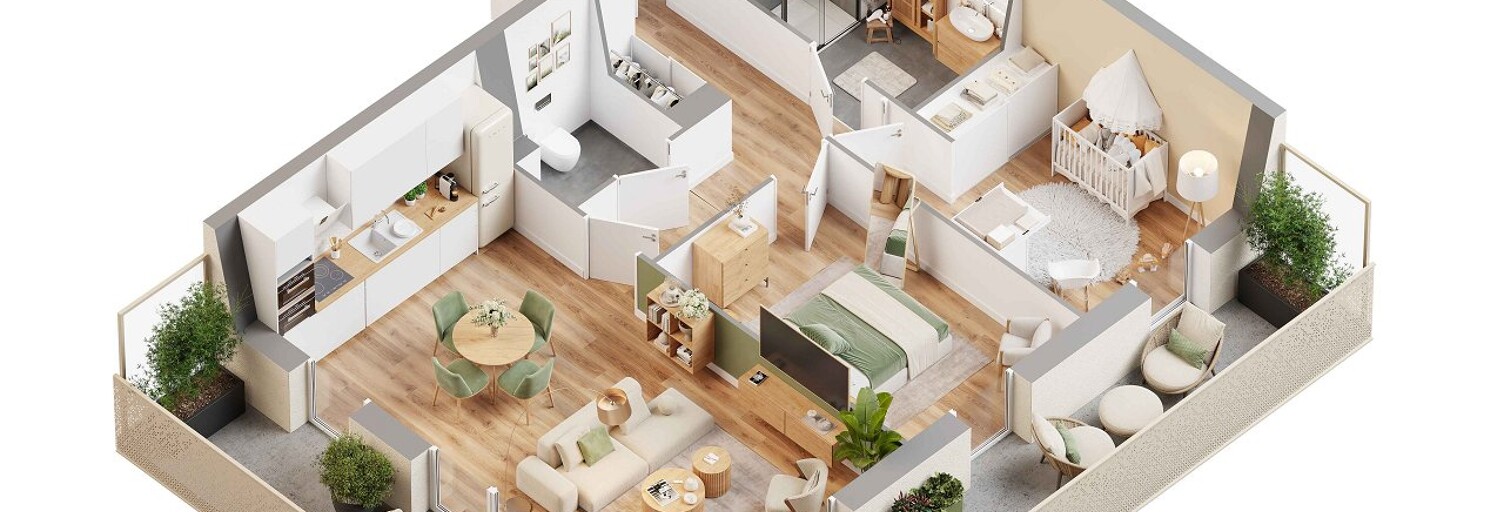 Appartement 3 Pièces 69 m² à vendre à Béthune (62400)