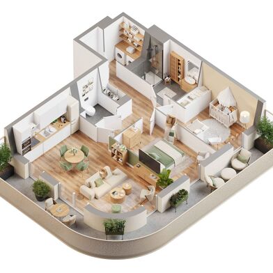 Appartement 3 pièces 243900 €