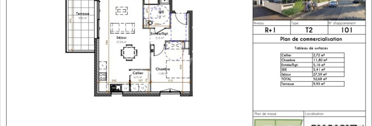 Appartement 2 Pièces 52 m² à vendre à Pau (64000)