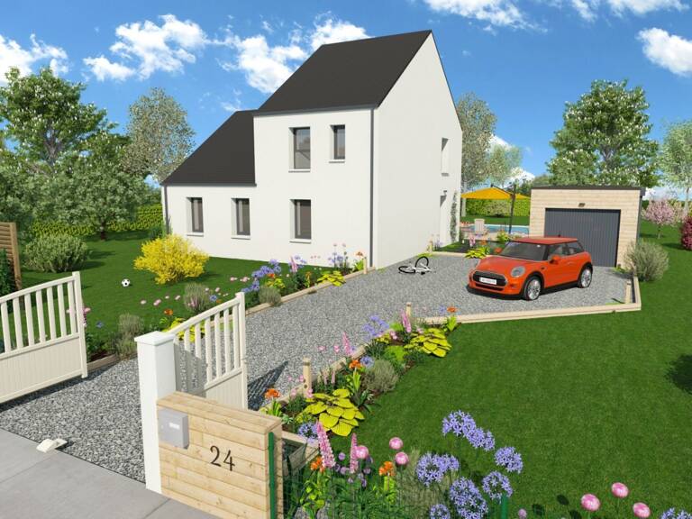 Projet de construction d'une maison 110.54 m² avec terrain à BRETTEVILLE-L'ORGUEILLEUSE (14) — photo 1