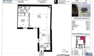 Appartement 2 Pièces 52 m² à louer à Tours (37000)