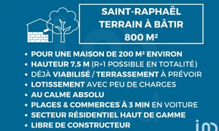 Terrain  809 m² à vendre à Saint-Raphaël (83700)