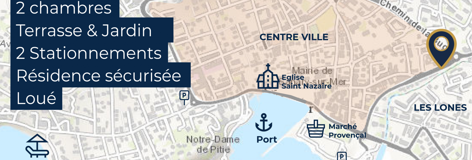 Appartement 3 Pièces 49 m² à vendre à Sanary-sur-Mer (83110)