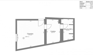 Appartement 1 Pièce 25 m² à vendre à Paris 15 (75015)