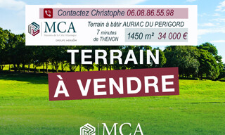 Terrain  1450 m² à vendre à Thenon (24210)
