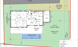 Terrain  820 m² à vendre à Bédarrides (84370)