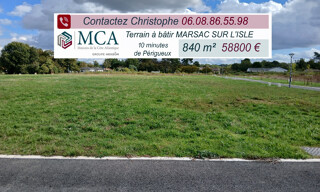 Terrain  840 m² à vendre à Annesse-et-Beaulieu (24430)