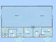 Local professionnel NEUF à CANCON, proche N21 avec accès facile pour camions, d'environ 215 m² avec son parc extérieur attenant. L'entrepôt principal de 155 m² a une grande porte et est attenant aux bureaux d'une surface de 60 m2 (2 bureaux, un hall d'ent — photo 3