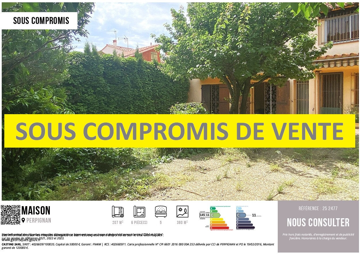 Villa / Maison  T6 à vendre Perpignan 66100