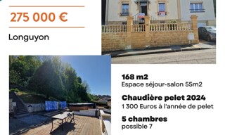 Maison 8 Pièces 168 m² à vendre à Longuyon (54260)