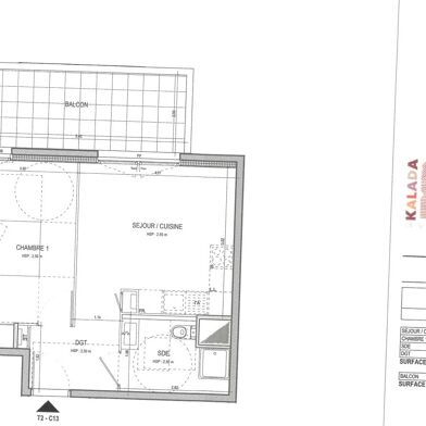 Appartement 2 pièces 624 €