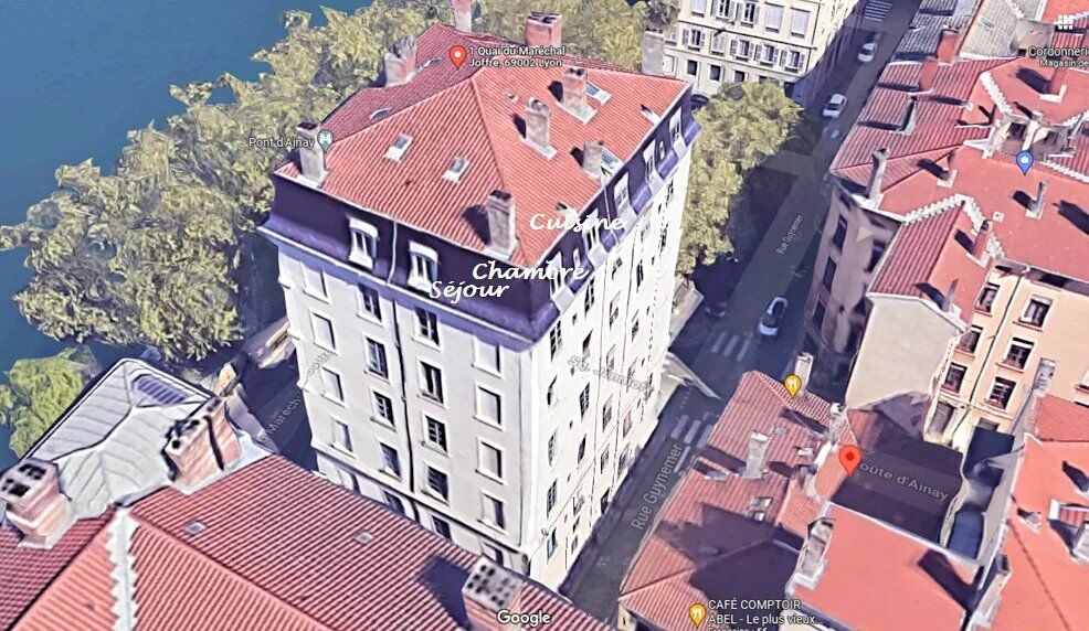 Lyon 2 Ainay T2 de 47 m² vendu loué