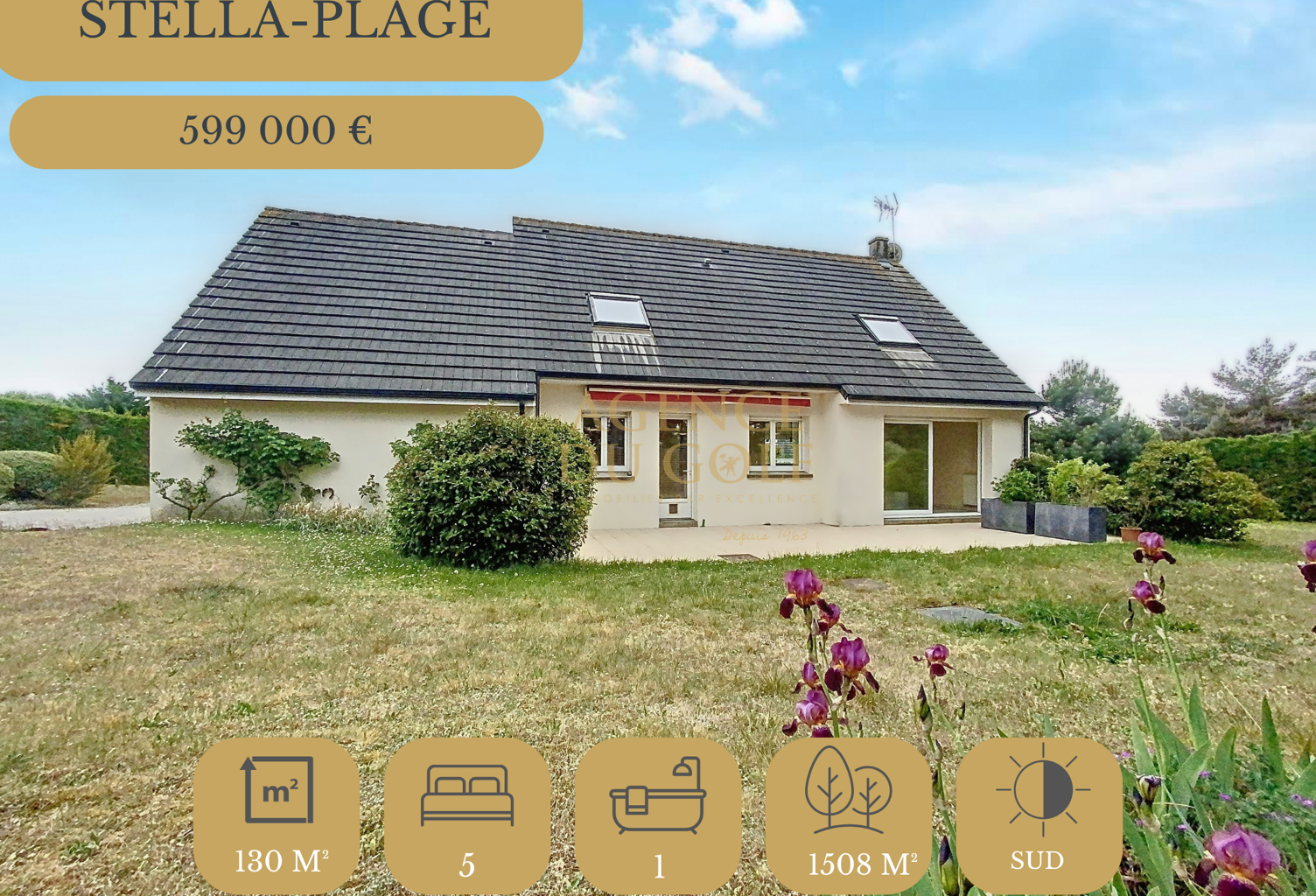 SECTEUR RESIDENTIEL DE STELLA PLAGE VILLA 5 CH DOUBLE GARAGE — photo 1