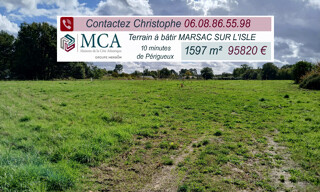 Terrain  1597 m² à vendre à Annesse-et-Beaulieu (24430)