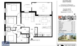 Appartement 4 Pièces 85 m² à louer à Poitiers (86000)