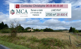 Terrain  2700 m² à vendre à Thenon (24210)