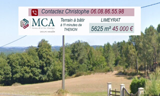 Terrain  5625 m² à vendre à Thenon (24210)