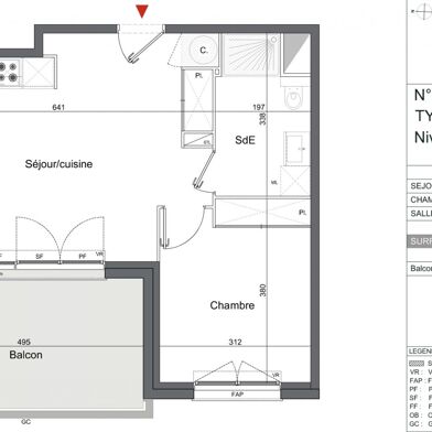 Appartement 2 pièces 278000 €
