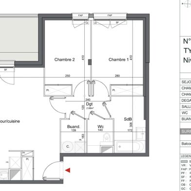 Appartement 3 pièces 385000 €