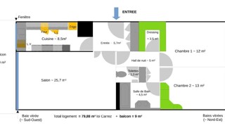 Appartement 3 Pièces 80 m² à louer à Paris 15 (75015)