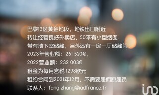 Commerce  50 m² à vendre à Paris 13 (75013)
