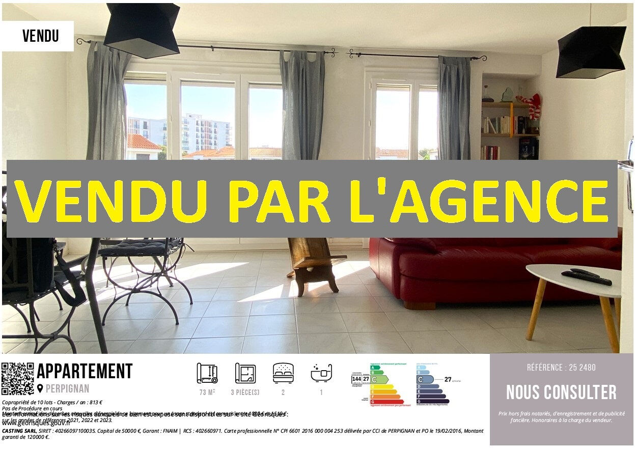 Appartement  T3 à vendre Perpignan 66100