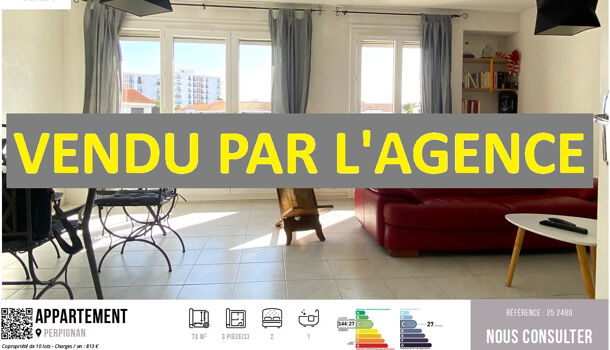 Appartement 3 pièces  à vendre Perpignan 66100