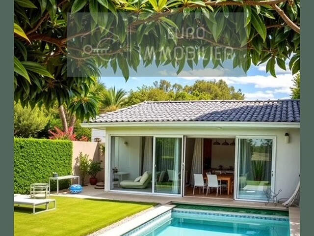 Maison contemporaine de trois chambres avec piscine - GIROND — photo du bien