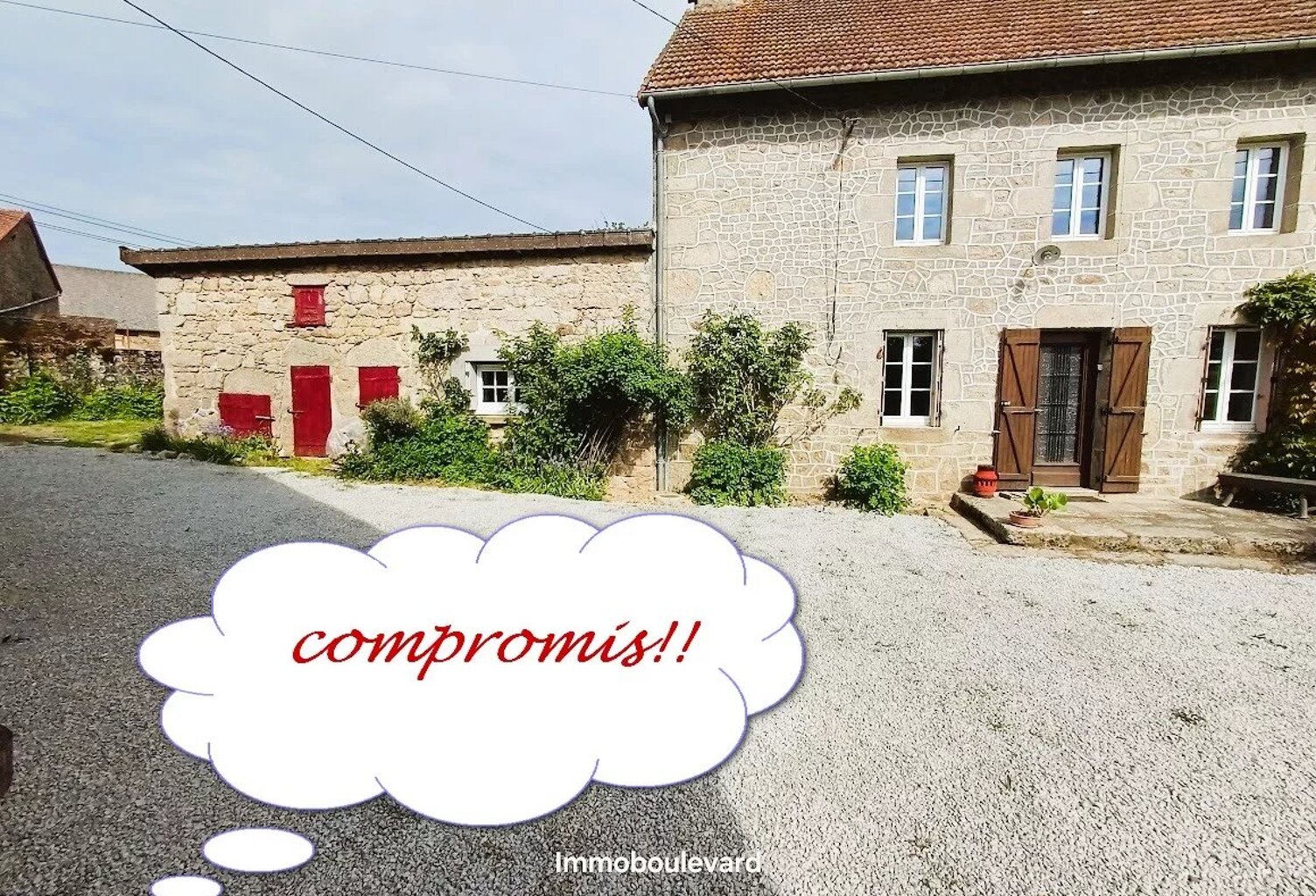 À vendre dans la Creuse, belle maison, grange et jardin. — photo 1