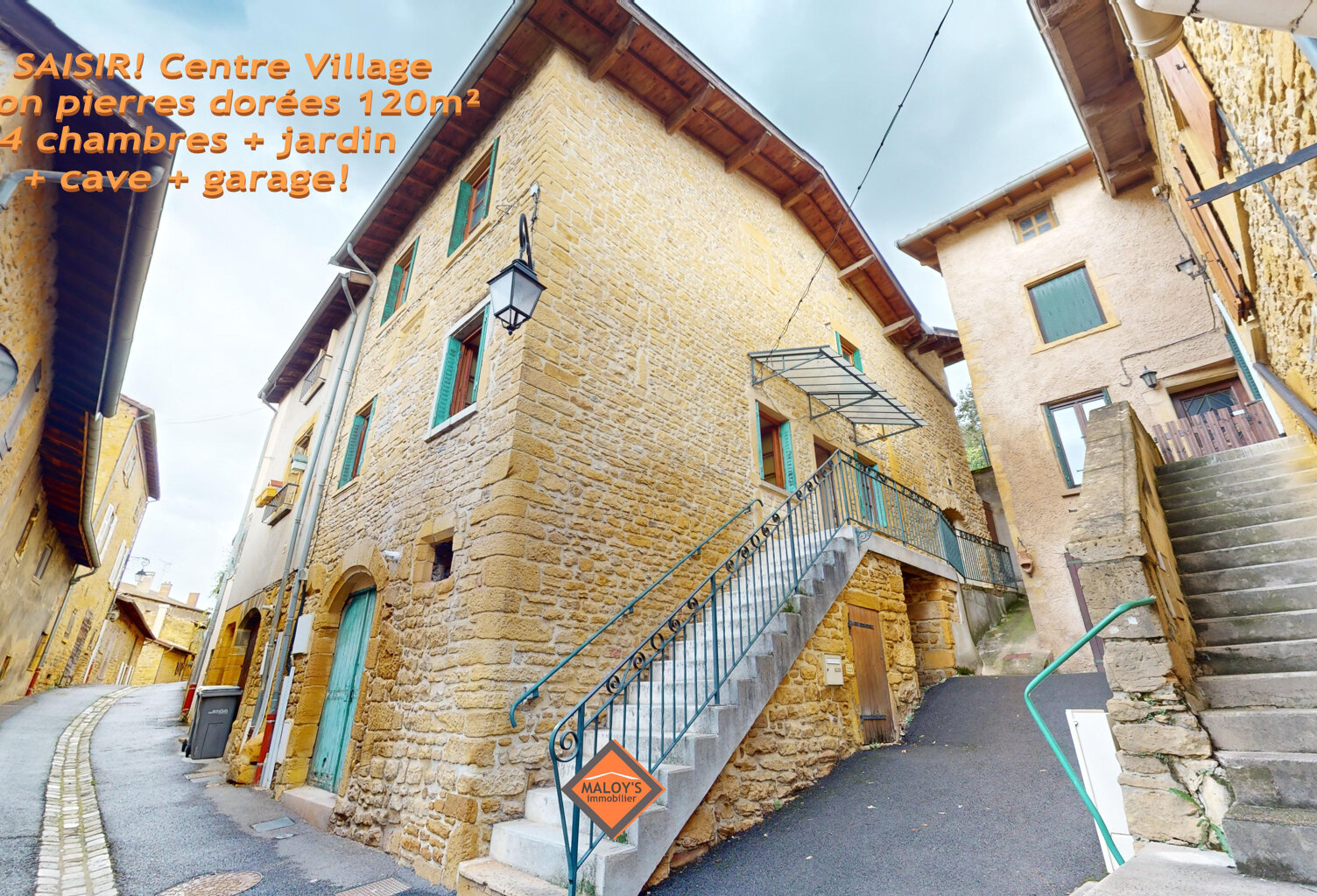 Maison en pierres dorées proche de toutes les commodités au calme  avec son jardinet, ses caves et garage. — photo 1