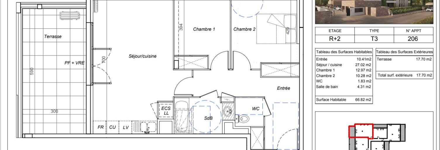 Appartement 3 Pièces 66 m² à vendre à Valras-Plage (34350)