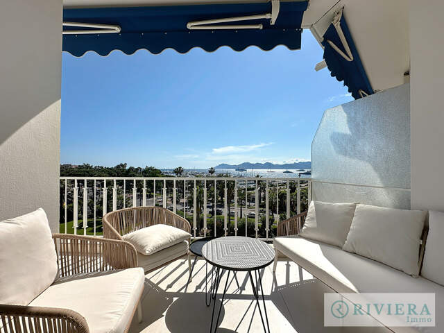 CANNES CROISETTE RARE T4 100 M2 VUE MER PANORAMIQUE TERRASSE — photo du bien