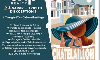 Appartement 3 Pièces 50 m² à vendre à Châtelaillon-Plage (17340)